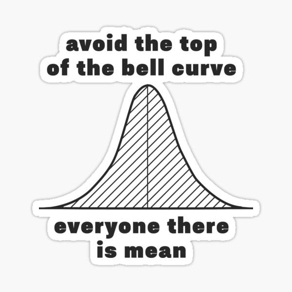 Bell Curve Funny Statistical Pun decorative magnet general geekery!