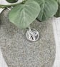 Sterling Silver Pebble Necklace with Snowdrops - Image 2