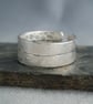 Ring Stack Duo in textured sterling silver from Balance Me range - Image 2
