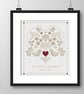 047A - Cross stitch pattern Wedding Sampler Bridal gift plus alphabet white