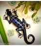 Handmade Blue Tin Gecko Metal Wall Art. Made from a Coffee Tin. - Image 2