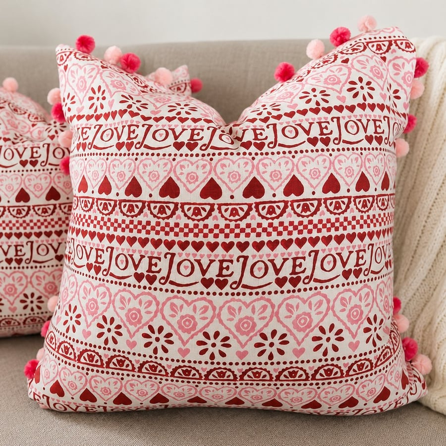 Emma Bridgewater Love Sampler Cushion Cover