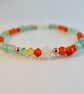 Green Aventurine & Carnelian Bracelet With Stars & Crystals - Handmade In Devon - Image 1