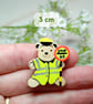 Lollipop Bear Badge, Handmade Lollipop Lady or Man Gift, School Crossing Patrol - Image 4