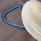Rare blue and white chainmaille bracelet 