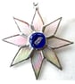 Shiny Star Suncatcher Stained Glass Dichroic Blue Handmade  - Image 3