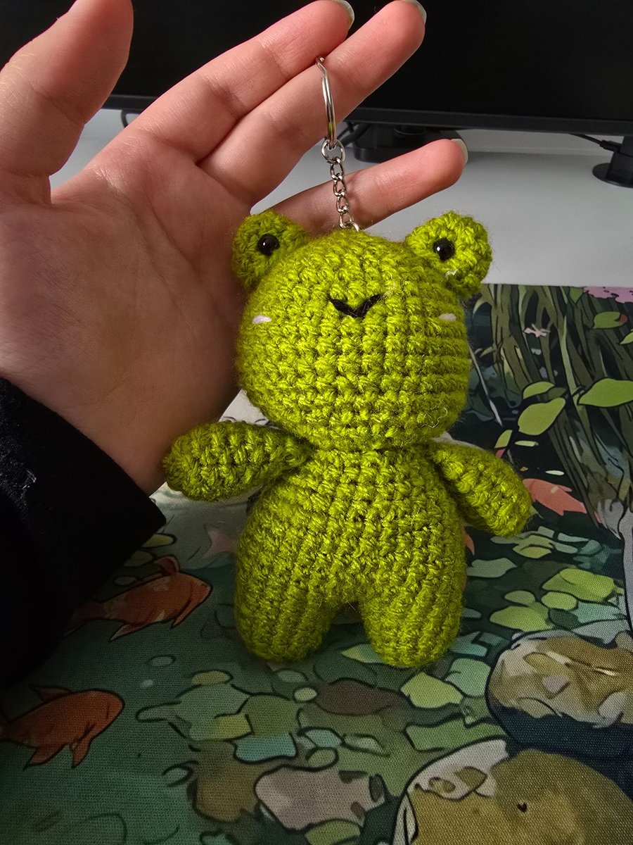 Frog Crochet Keychain