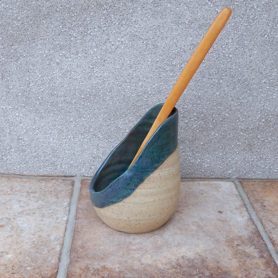 Spoon rest hand thrown stoneware pottery ceramic spoonrest handmade wheelthrown
