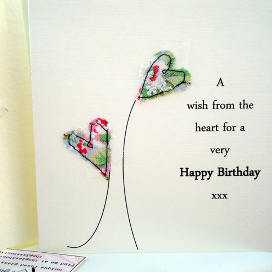 happy birthday heart card