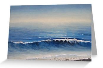 Evening surf blank card