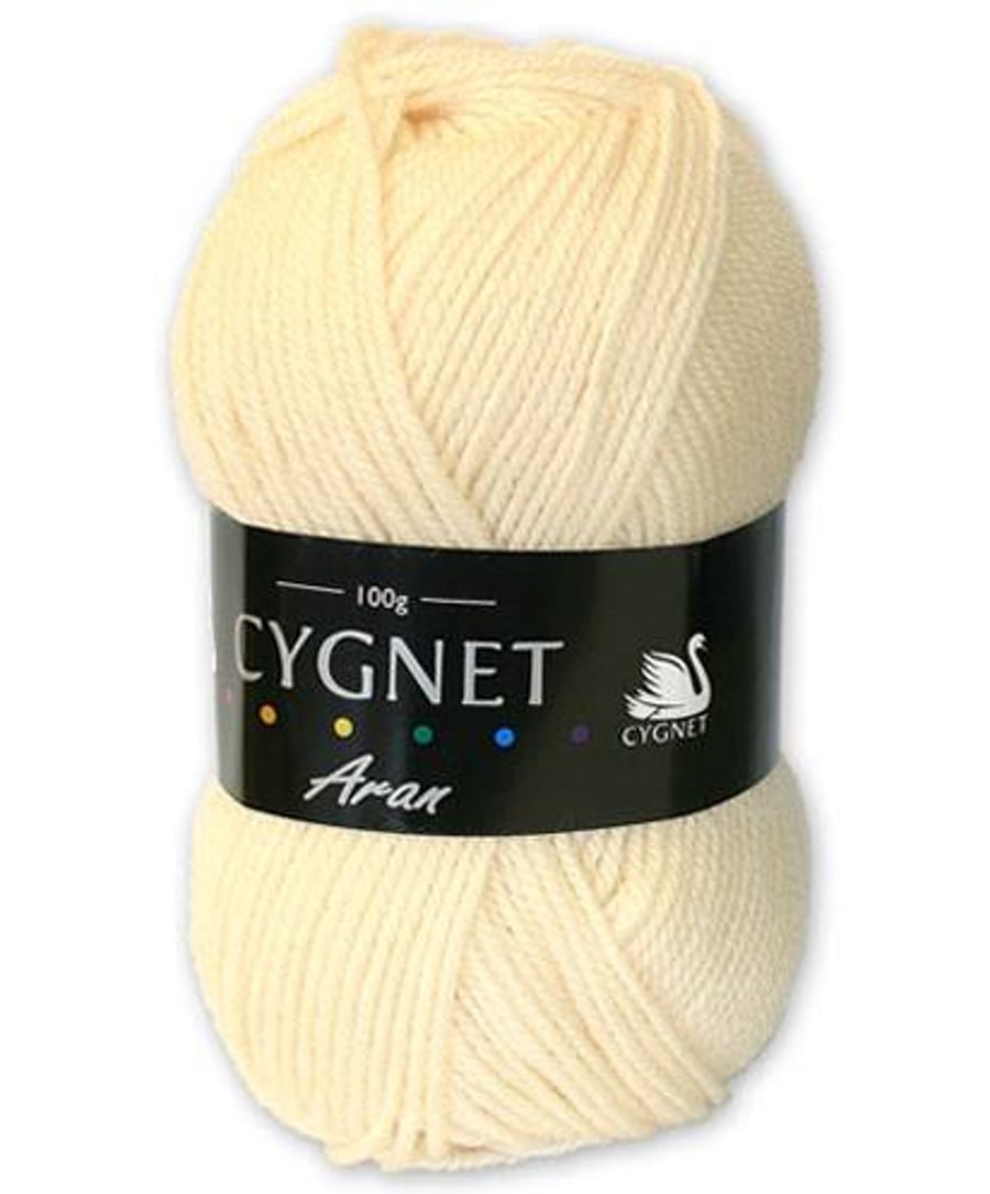 Cygnet Aran - Cream - 10x100g