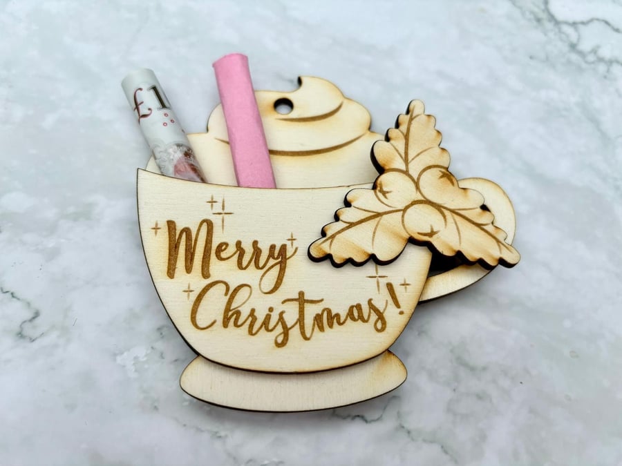 Personalised Engraved Money Holder, Engraved Cash Holder, Christmas Money, Money