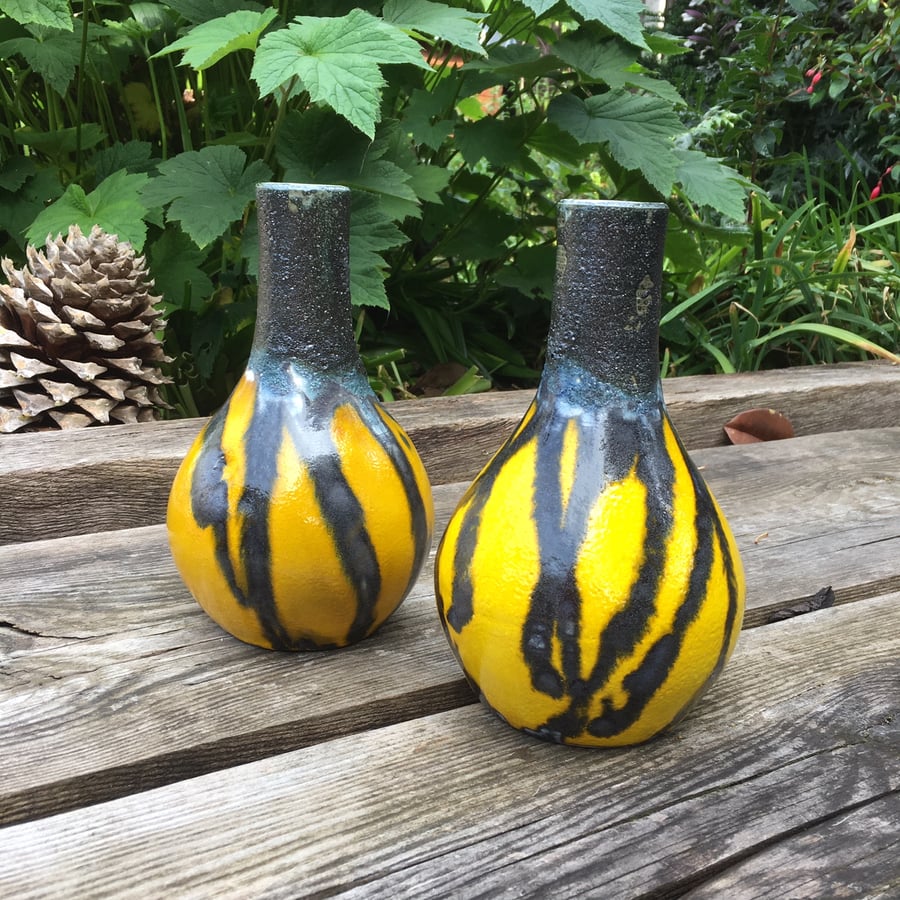 Retro lava Vase - Yellow