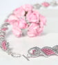 Pink and Silver Spiral Rope Necklace - Image 2