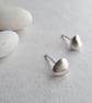 Tiny Solid Silver Pebble Studs - Image 1