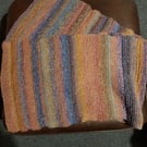 Multicoloured rainbow striped scarf