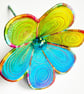 Flower Blue Textile Art Flower - Image 1