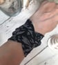 Black Twist wrist cover bracelet , tattoo covering for wrist, black bracelet,  - Image 1