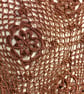 Large triangular crochet shawl in sparkly bronze vintage thread - design LF427 - Image 5