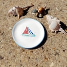 Nautical Round Clay Trinket Dish
