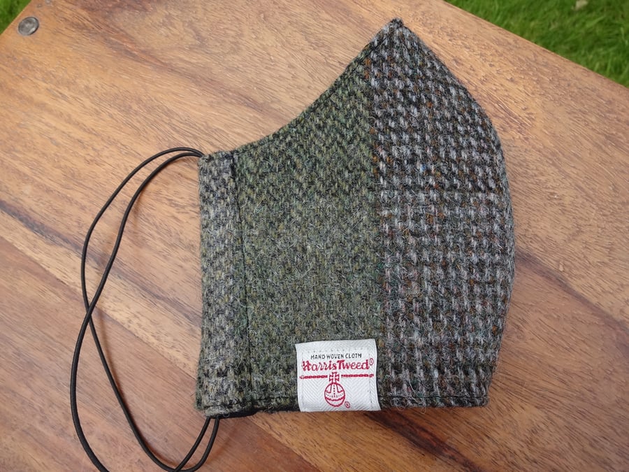 Harris Tweed Face Mask size LARGE