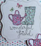 Wonderful Friend Card - Watering Can and Wellingtons - Image 2
