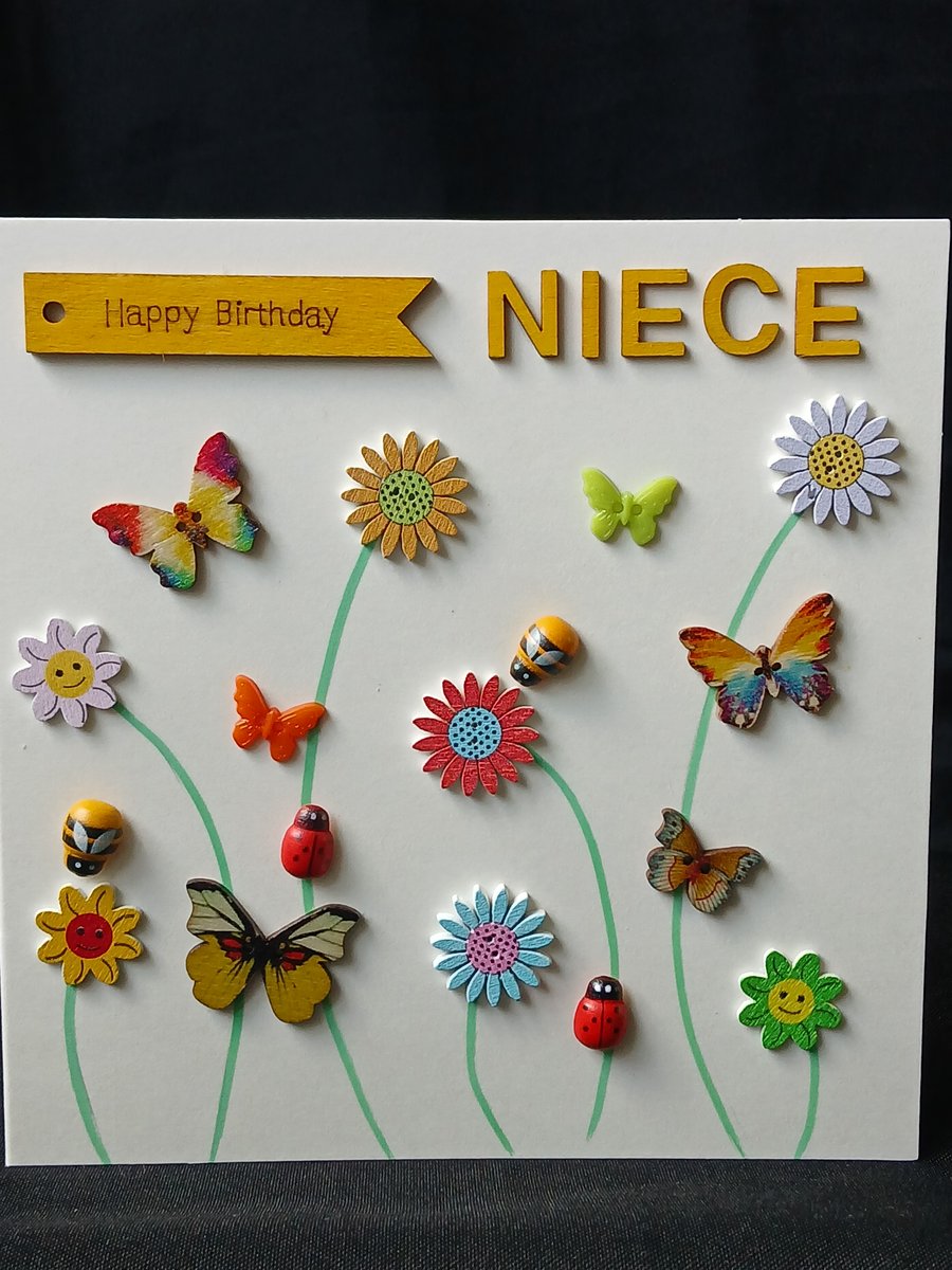 Handmade, niece birthday card 