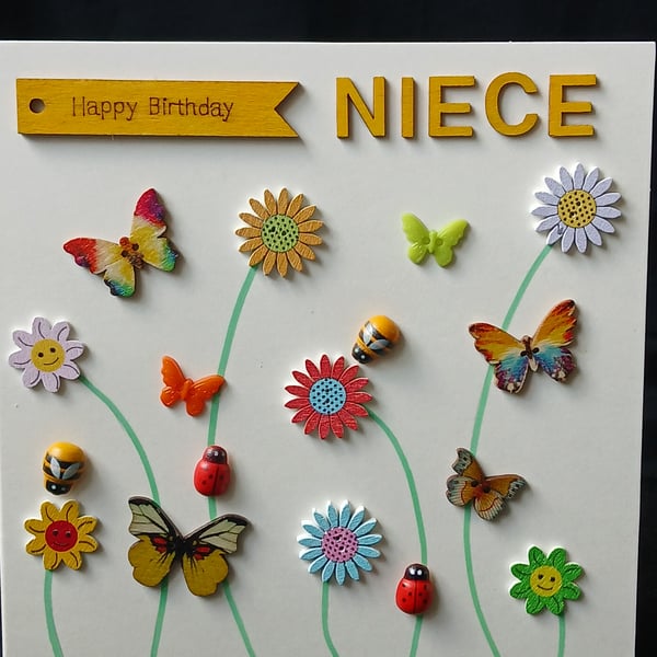 Handmade, niece birthday card 