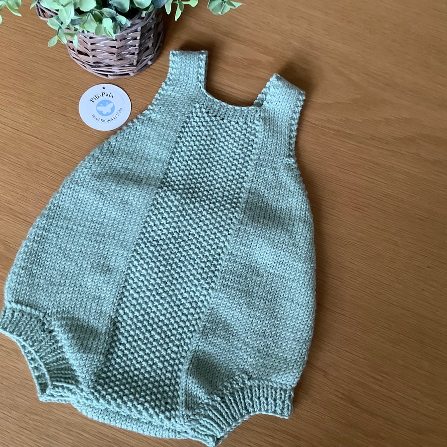 Hand Knitted Baby Romper Suit 3-6 Months