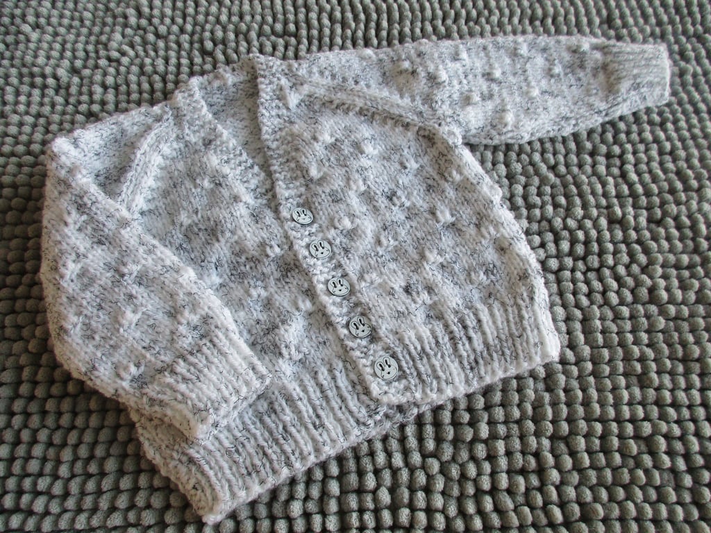 16" Baby Boys Knots V Neck Cardigan