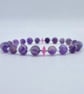 Amethyst & White Quartz Bracelet, February Birthday, Anniversary, Gifts For Her