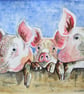 Three Little Pigs. Original painting - Image 1