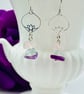 Fluorite & Sterling Silver Moroccan Lamp Charm Earrings