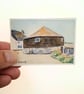 Original ACEO Watercolour, Sennen Cove Roundhouse, Cornwall, Miniature Painting - Image 4