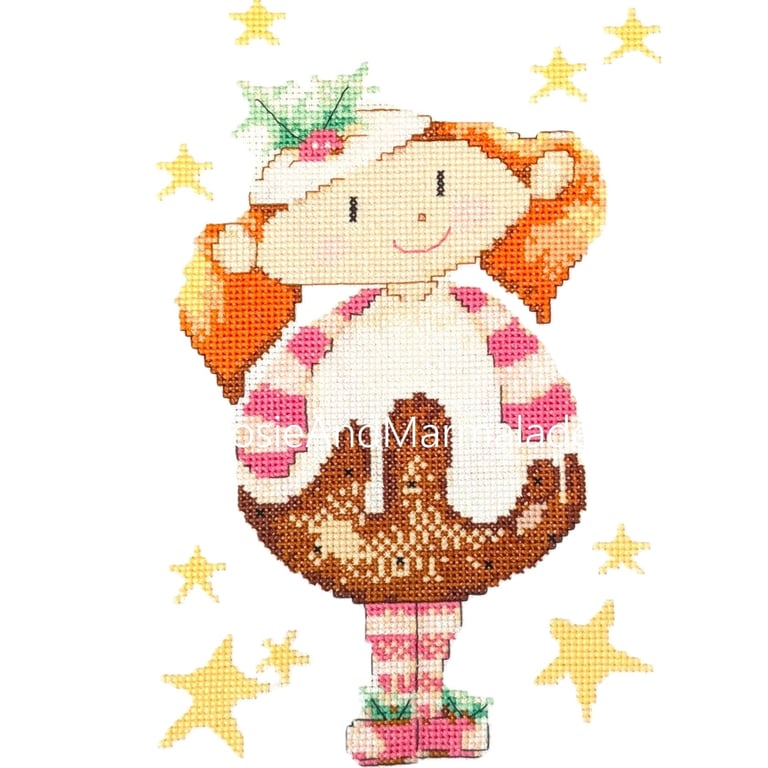 Christmas Pudding Costume Cross stitch Digital Download PDF Chart