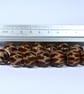 Handmade brown and beige lamp work glass beads - Image 4
