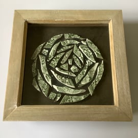 Handmade Ceramic Framed Picture, Eco Friendly Gifts, One of a Kind.