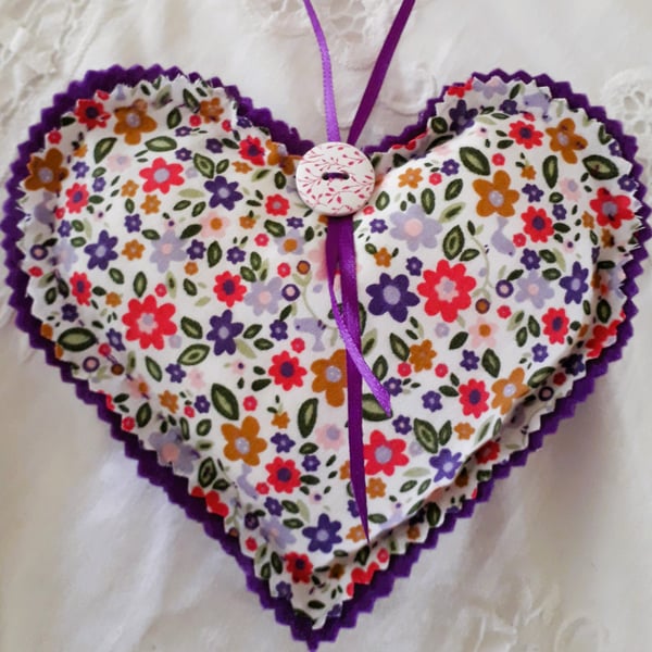 Lavender purple hanging heart