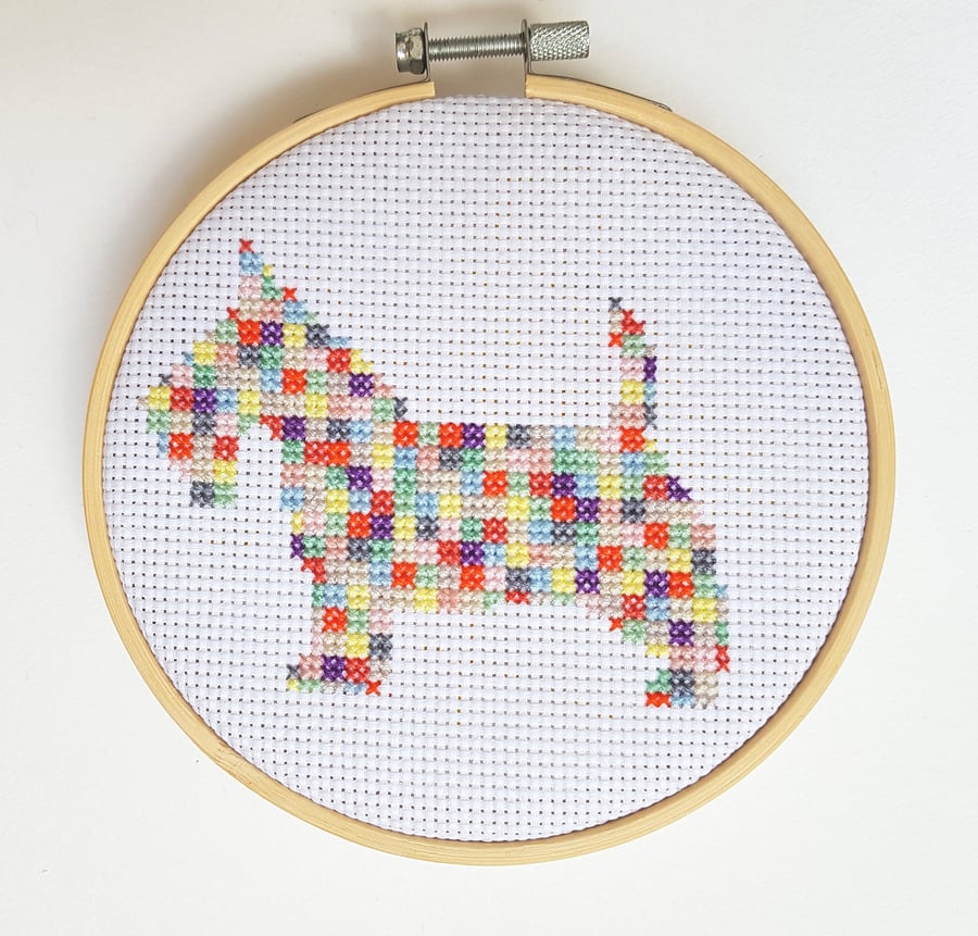 Scottie Dog Squares Cross Stitch Kit