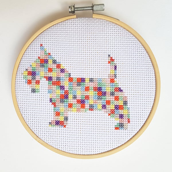 Scottie Dog Squares Cross Stitch Kit