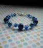 SHADES OF BLUE AND CRYSTAL BRACELET. - Image 2