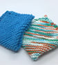 Hand Knit Cotton Dishcloth Pack of 2  - Image 3