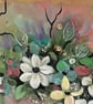 The Soul of the Wildwood – Original Mixed-Media Nature Woman Painting - Image 3