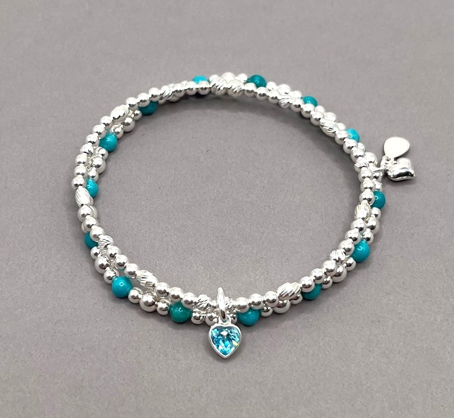 December Birthstone Charm Bracelet