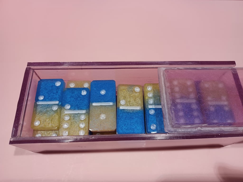 Blue, Yellow and Purple Dominos