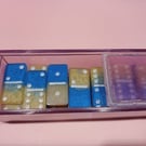 Blue, Yellow and Purple Dominos