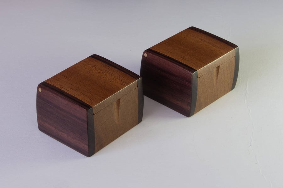 Single Ring Box - Indian Rosewood & Mahogany
