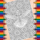 Digital Colouring Page - Hummingbird