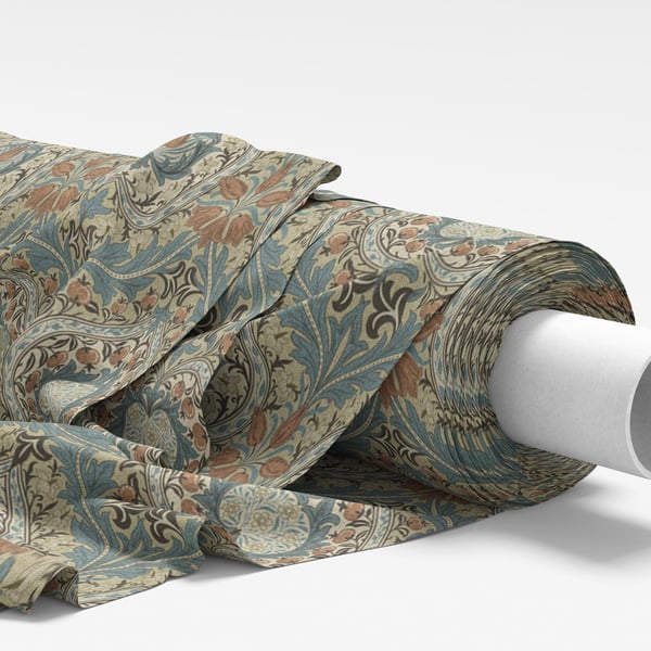 William Morris Fabric - Eden Azure Blue - Soft Furnishing Fabric