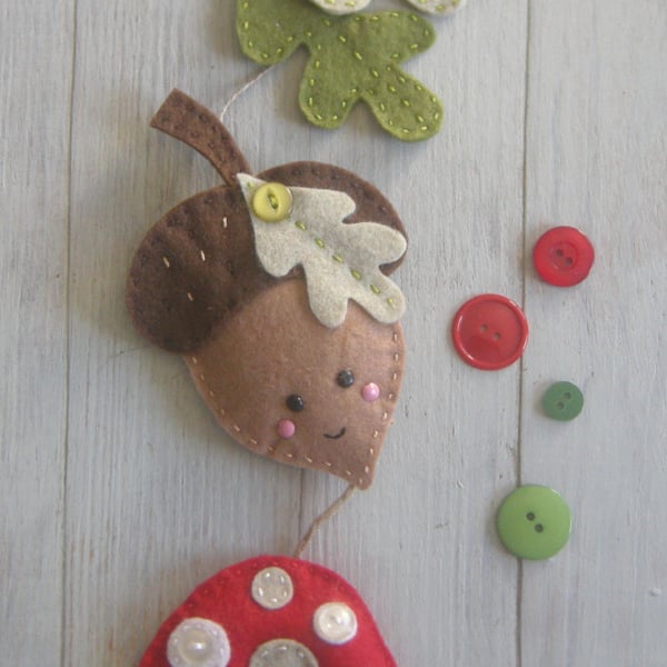 Craft kit, sewing kit Make an autumn wall hanging, decorations, garland